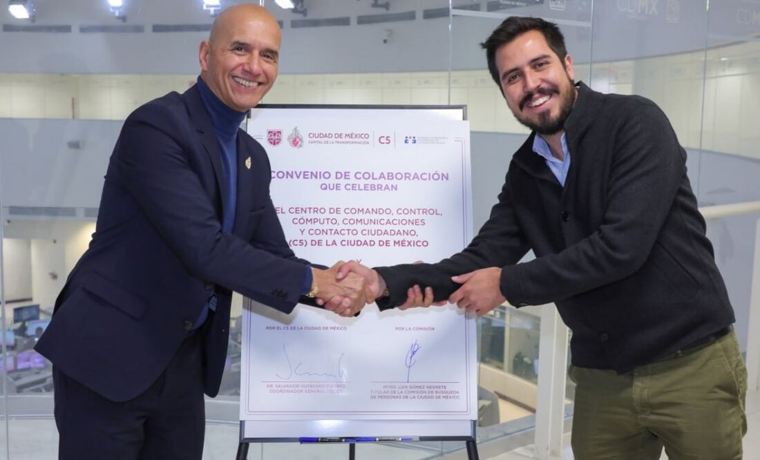 C5 y Comisión de Búsqueda de Personas de la Ciudad de México firman convenio de colaboración
Foto: Especial.