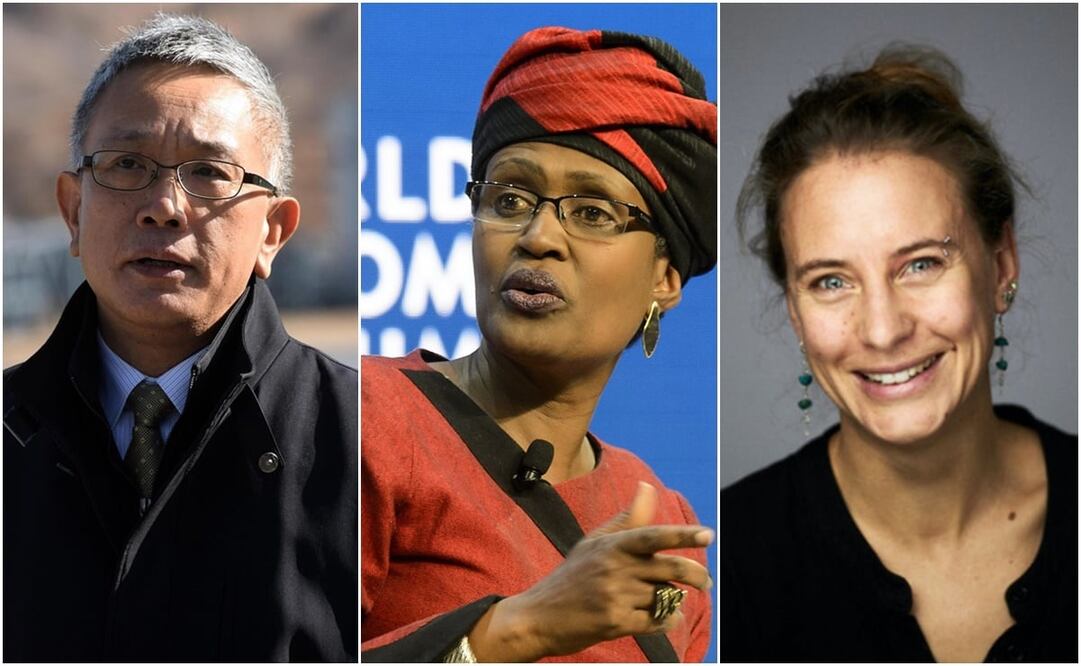 Zhang Rongqiao, Winnie Byanyima y Friederike Otto. Foto: Especial 