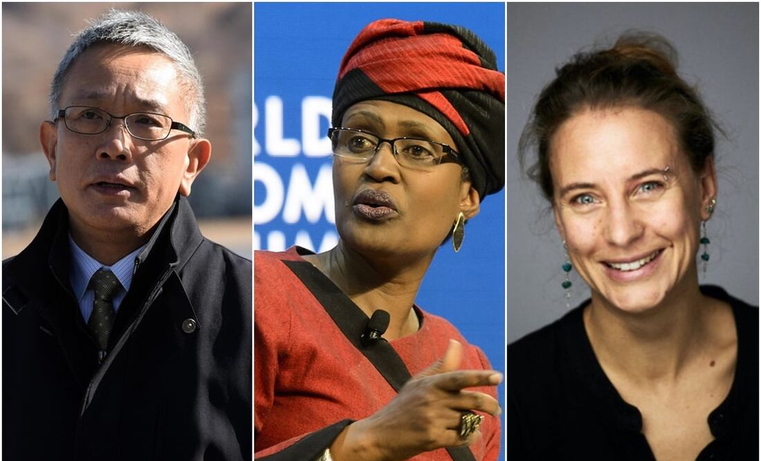 Zhang Rongqiao, Winnie Byanyima y Friederike Otto. Foto: Especial