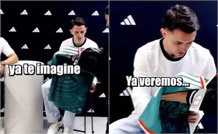 Álvaro Fidalgo reacciona con ilusión al ver la camiseta de la Selección Mexicana: “Ya veremos”