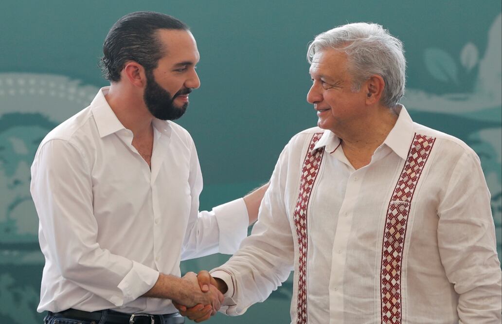 Los presidentes de El Salvador, Nayib Bukele y de México, Andrés Manuel López Obrador. Foto: Reuters