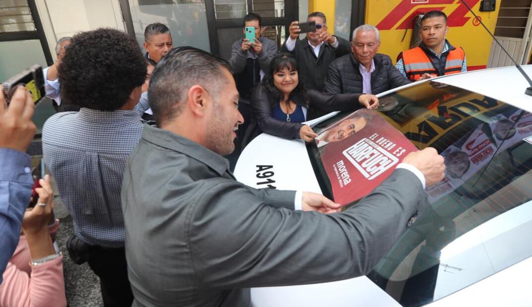 Transportistas apoyan a Harfuch. FOTO: Especial/ EL UNIVERSAL/