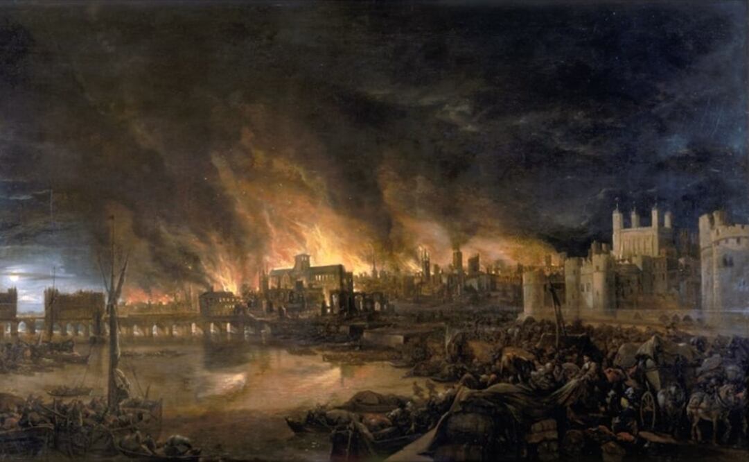 El incendio inició el 2 de septiembre de 1666 y afectó cuatro quintas partes de la ciudad. Foto: museumoflondonprints.com