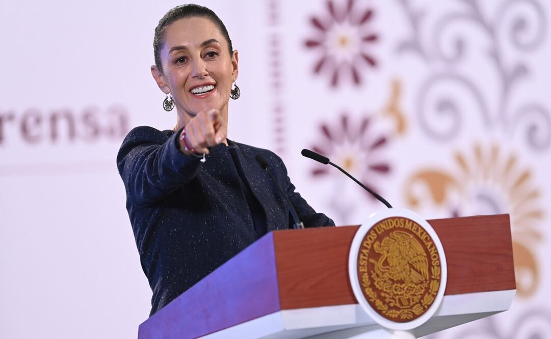 Claudia Sheinbaum en su conferencia mañanera de este miércoles 16 de octubre en Palacio Nacional. Foto: Cuartoscuro