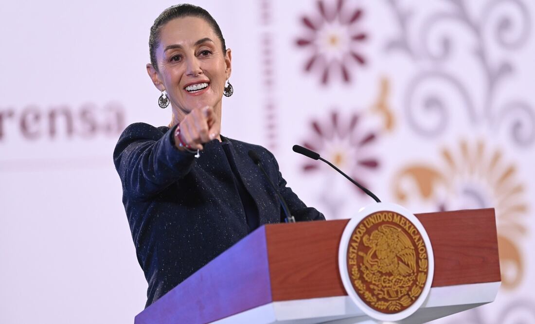 Claudia Sheinbaum en su conferencia mañanera de este miércoles 16 de octubre en Palacio Nacional. Foto: Cuartoscuro