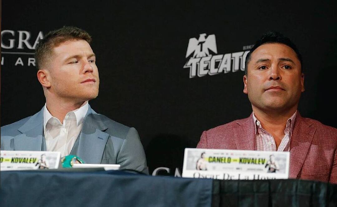 Canelo Álvarez una vez más se fue en contra de Óscar de la Hoya. Foto: Especial