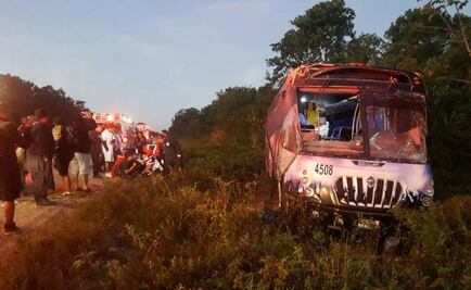 Se accidenta autobús en QRoo; reportan 15 heridos