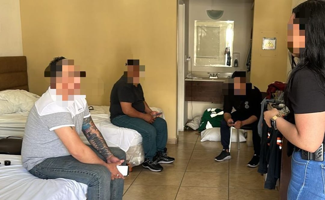 Elementos de la Agencia Ministerial de Investigación Criminal (AMIC), lograron el rescate de cinco personas que se encontraban en un hotel de Hermosillo. Foto: especial