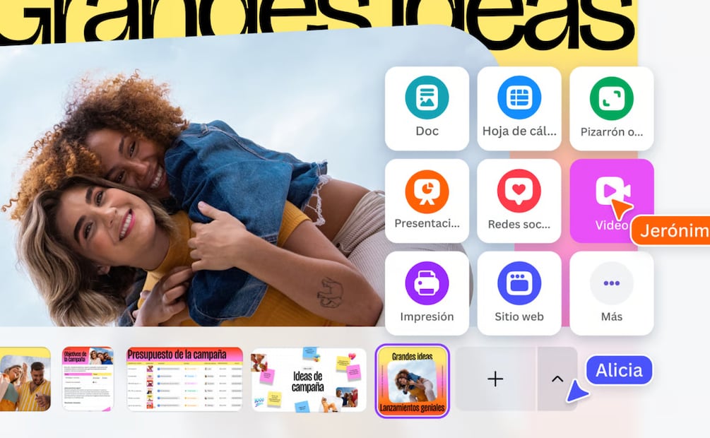 La plataforma evoluciona con inteligencia artificial para diseñar y automatizar tareas.  Foto: Canva