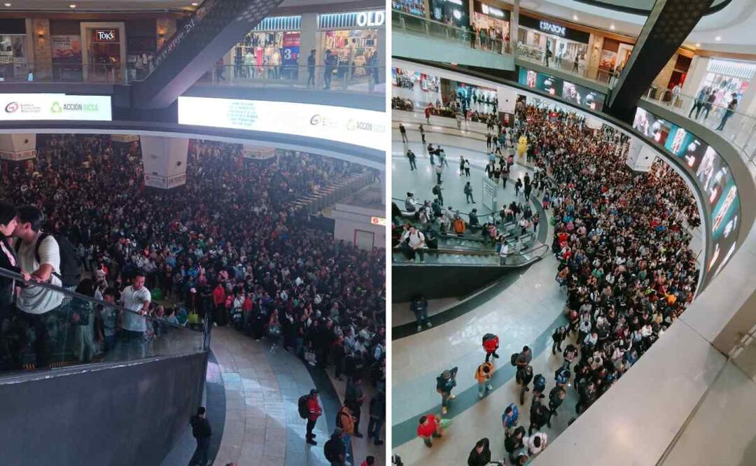 Cientos de personas se aglutinaron en los torniquetes, luego de que por la lluvia se retrasara el servicio Foto: Especial/El Universal