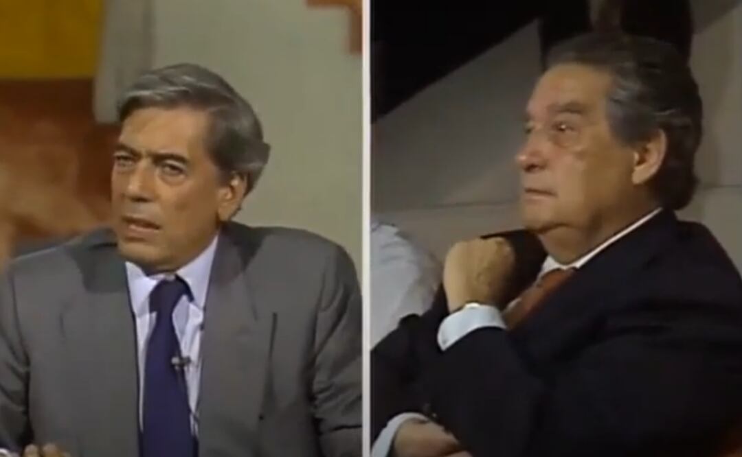 Mario Vargas Llosa y Octavio Paz en 1990. Foto: Captura de pantalla