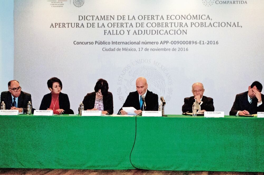 El 17 de noviembre la SCT llevó a cabo el acto en el que se dio a conocer el fallo de la licitación de la Red Compartida, en favor de Altán. (FOTO: ARCHIVO EL UNIVERSAL)