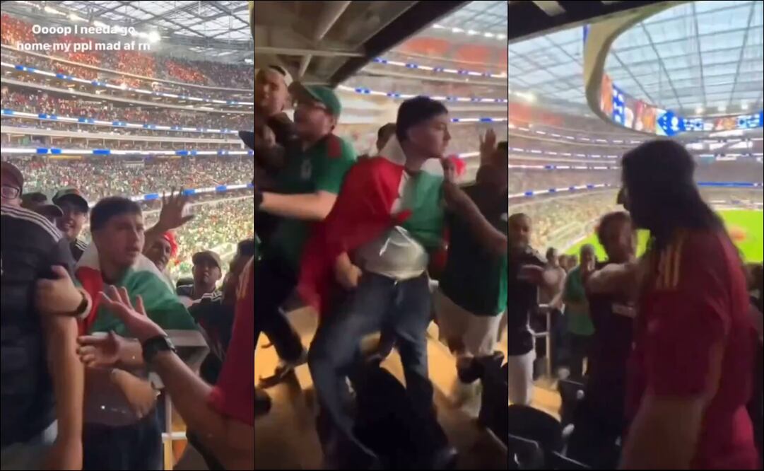 Aficionados de México y Venezuela protagonizaron altercado en la tribuna - Foto: Captura de pantalla