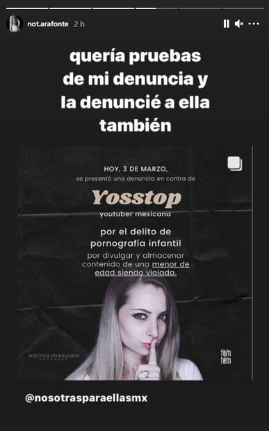 Denuncian a YosStop por delito de pornografía Infantil
