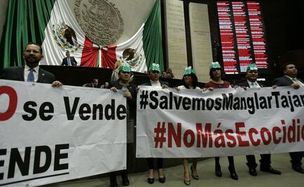 Diputados perredistas se manifiestan por Tajamar