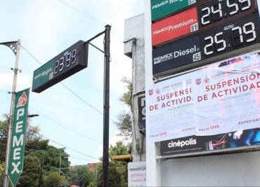Suspenden publicidad ilegal en gasolineras de la CDMX; no contaban con permisos de exhibición