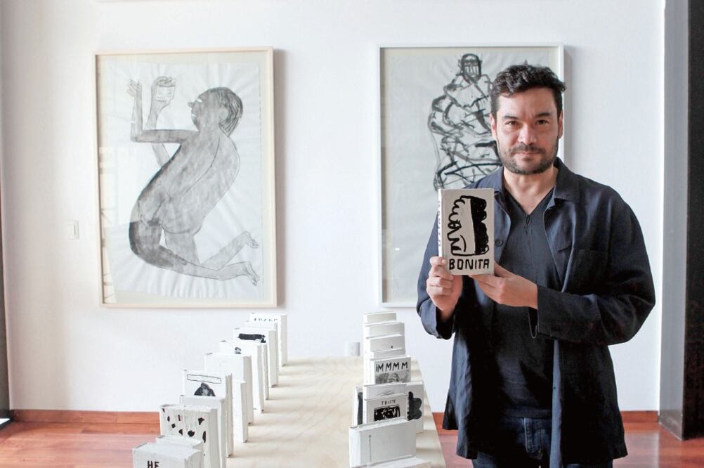 Alejandro Magallanes expondrá en Myl Arte Contemporáneo la muestra "La delgada línea que divide el lado derecho del izquierdo", con pinturas, esculturas, cerámicas y dibujos de gran formato (JUAN BOITES. EL UNIVERSAL)