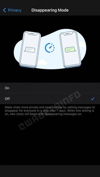 Qué es el "modo desaparición" de WhatsApp