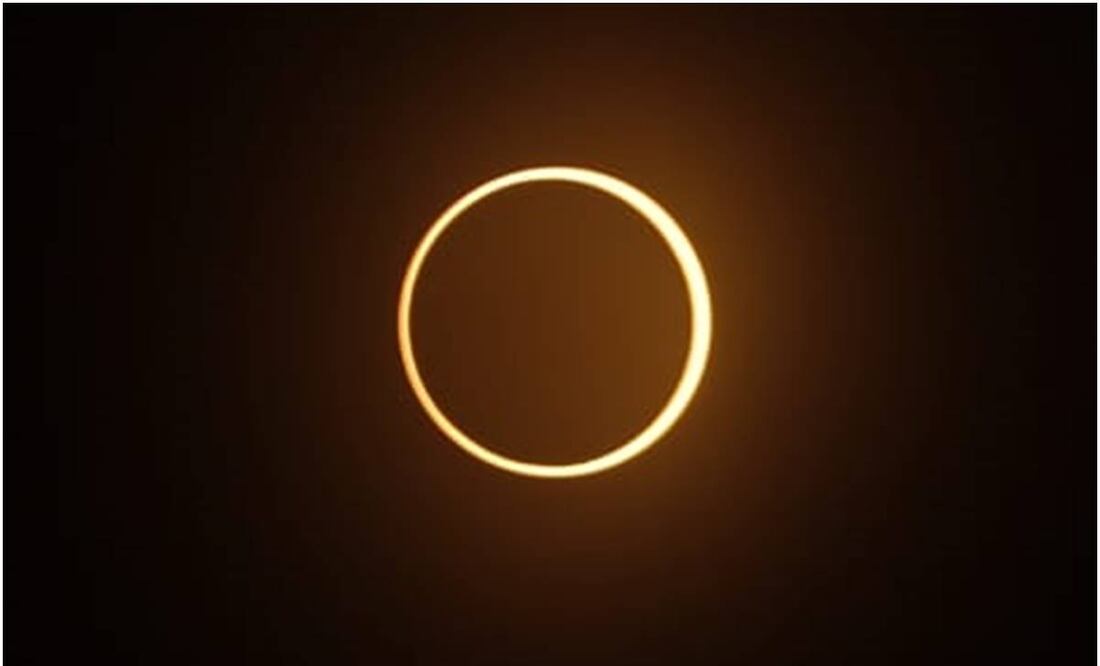 El eclipse solar anular visto desde Campeche. Foto: Cortesía de Germán López @ger_lpz