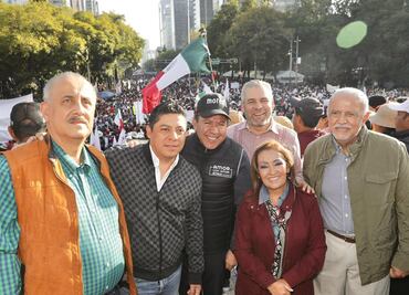 Desde Baja California hasta Tabasco, gobernadores de la 4T asisten a marcha de AMLO en la CDMX