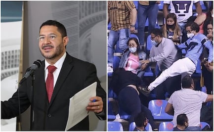 Falso, que hombre que patea a mujer en partido de Pumas sea mi sobrino: Batres