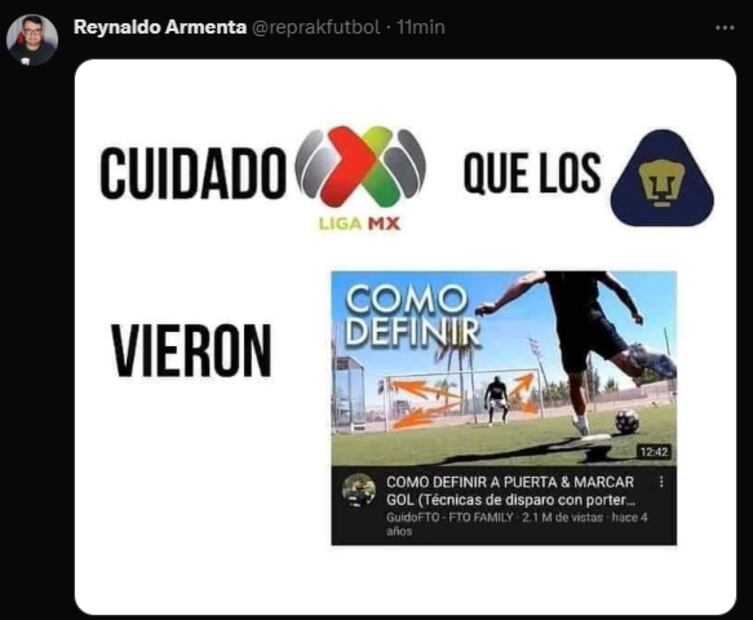 Los mejores memes del triunfo de Pumas sobre Chivas / Foto: Especiales