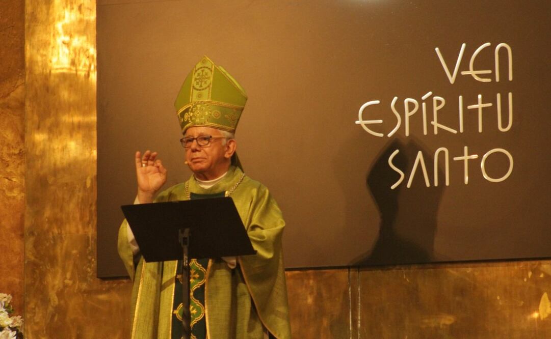 Durante la homilía, Ramón Castro reconoció la labor que realizan las madres buscadoras e integrantes de distintas organizaciones ciudadanas, quienes impulsadas por el dolor, tenacidad y por su valentía, han permitido descubrir el infierno. (17/03/2025). Foto: Especial/El Universal
