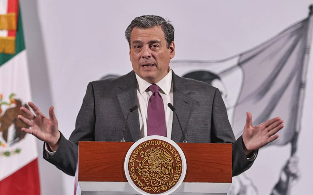 Mauricio Sulaimán en la mañanera de Sheinbaum del 28 de marzo de 2025. Foto: Gabriel Pano