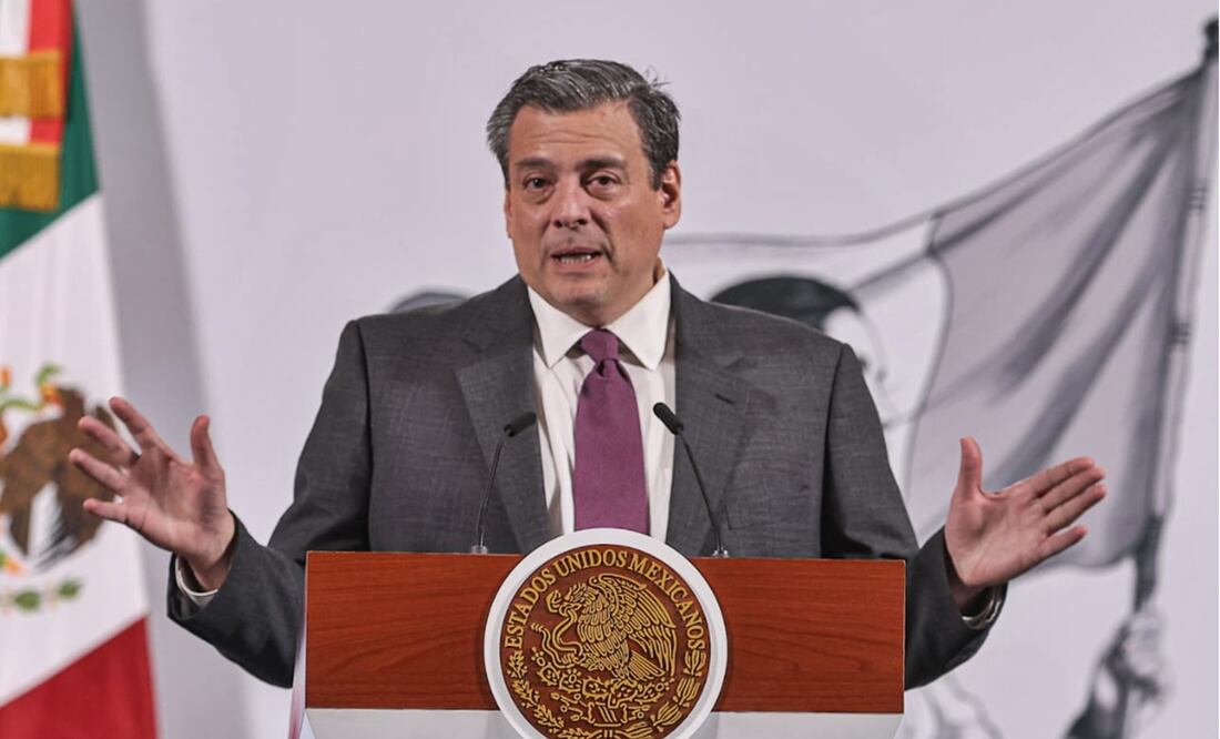 Mauricio Sulaimán en la mañanera de Sheinbaum del 28 de marzo de 2025. Foto: Gabriel Pano