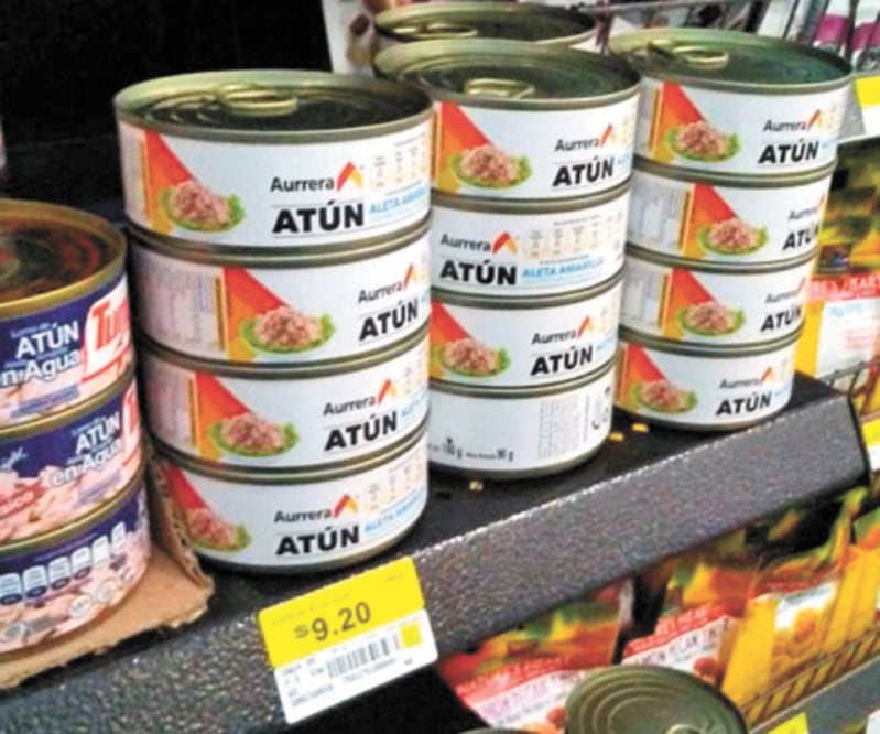El análisis que hizo la Profeco en 2019 mostró que en la lata de atún de la marca Aurrera había 62% de soya en la masa drenada. Foto: ARCHIVO EL UNIVERSAL