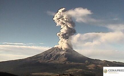 Explosión del Popocatépetl deja columna de ceniza de casi dos kilómetros