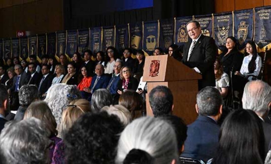 Rector Leonardo Lomelí da la bienvenida a 85 mil nuevos alumnos a la UNAM (22/08/2025). Foto: Especial