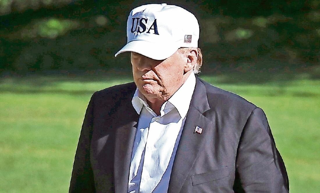 Mandatario. El presidente Donald Trump, ayer en la Casa Blanca, en Washington. Foto: OLIVER CONTRERAS. EFE