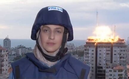VIDEO: Cae misil en edificio de Gaza en plena transmisión en vivo de una reportera