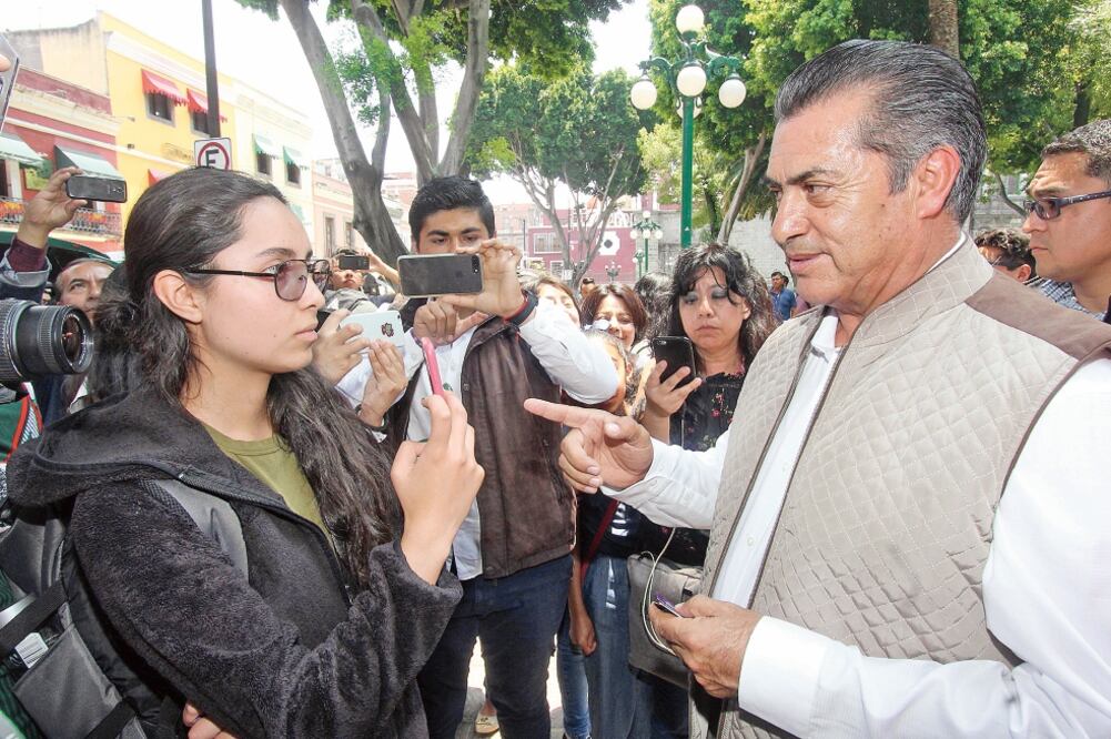 En Puebla, El Bronco llamó a los ciudadanos a quitarse la pata del pescuezo. (OMAR CONTRERAS. EL UNIVERSAL)