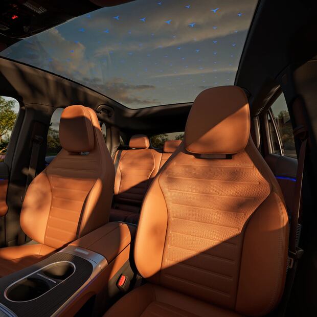 Este auto de mercedes Benz cuenta con interiores veganos. Foto: Mercedes Benz