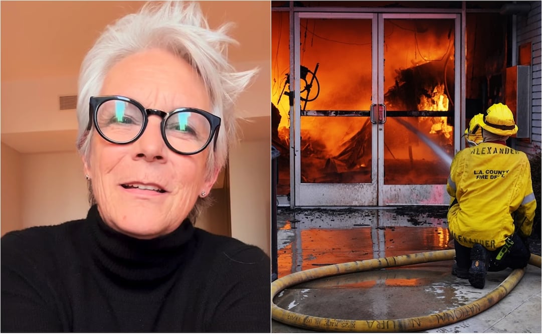 Jaime Lee Curtis habla de los incendios forestales que, desde el martes, han tenido lugar en Los Ángeles. 
Foto: Instagram y AP / Chris Pizzello