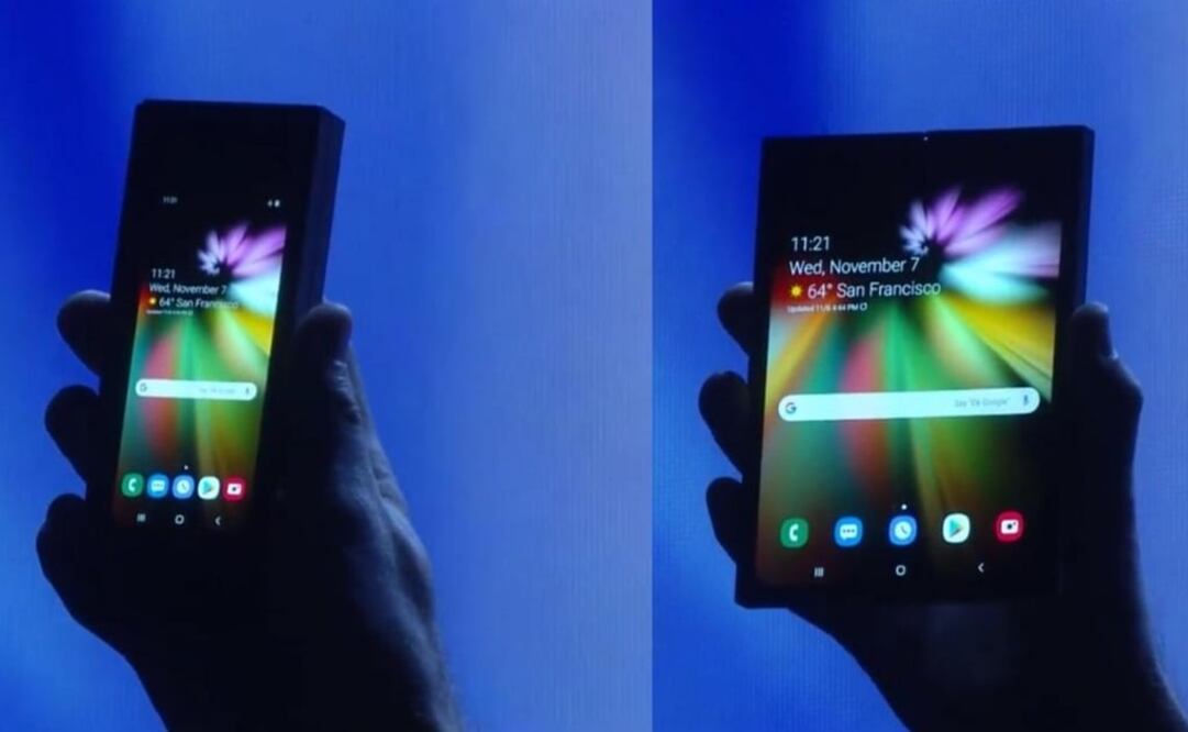 Cuenta con una pantalla que actúa como un teléfono y una pantalla principal de tableta de 7.3 pulgadas