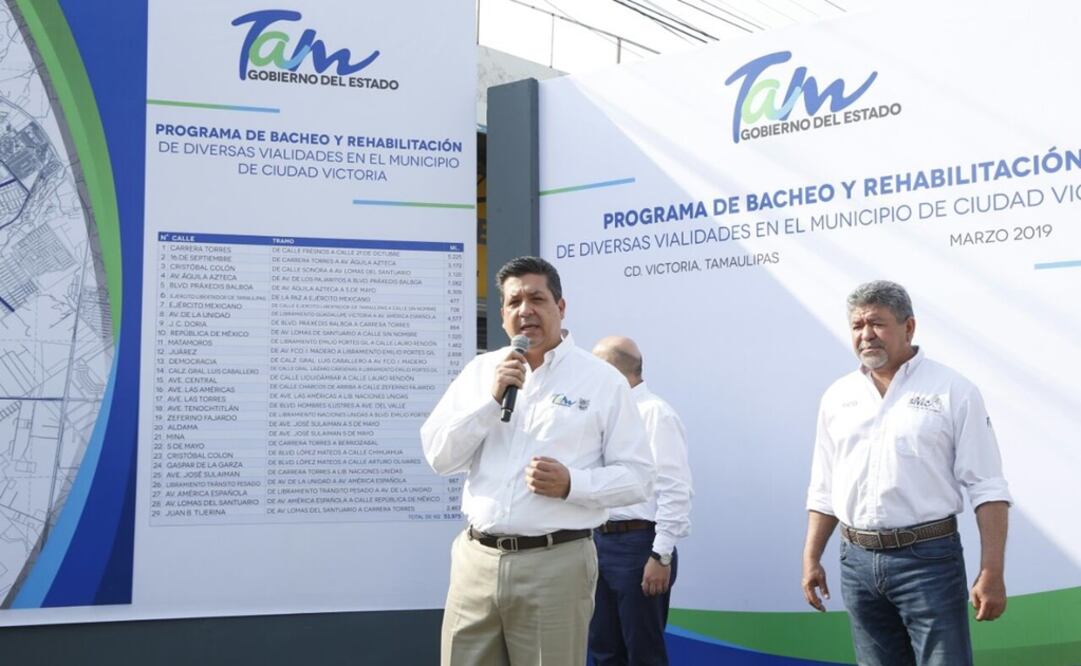 El gobernador de Tamaulipas puso en marcha la rehabilitación de avenidas principales en Ciudad Victoria, con una inversión de 20 millones de pesos. Foto: tomada de Twitter @fgcabezadevaca
