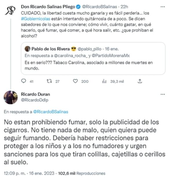 Ricardo Salinas explota contra nueva ley antitabaco: "Están intentando quitarnos la libertad"