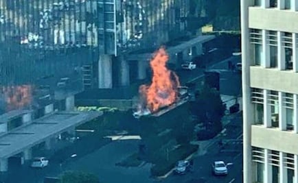 Reportan incendio en Park Santa Fe; evacuan a empleados