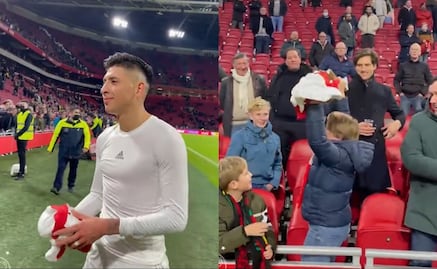 Edson Álvarez regala su jersey a niño aficionado del Ajax