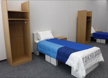 Camas de cartón para atletas en Tokio 2020