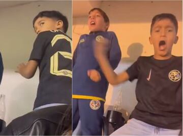 El efusivo festejo de los hijos de Rodolfo Cota y Rodrigo Aguirre; así celebraron el gol de Henry Martín