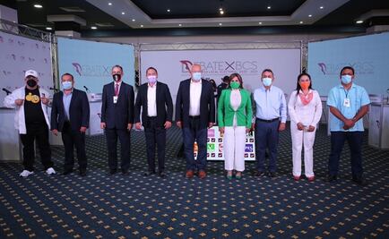 Candidatos a la gubernatura de BCS se enfrentan por temas de seguridad y salud en primer debate