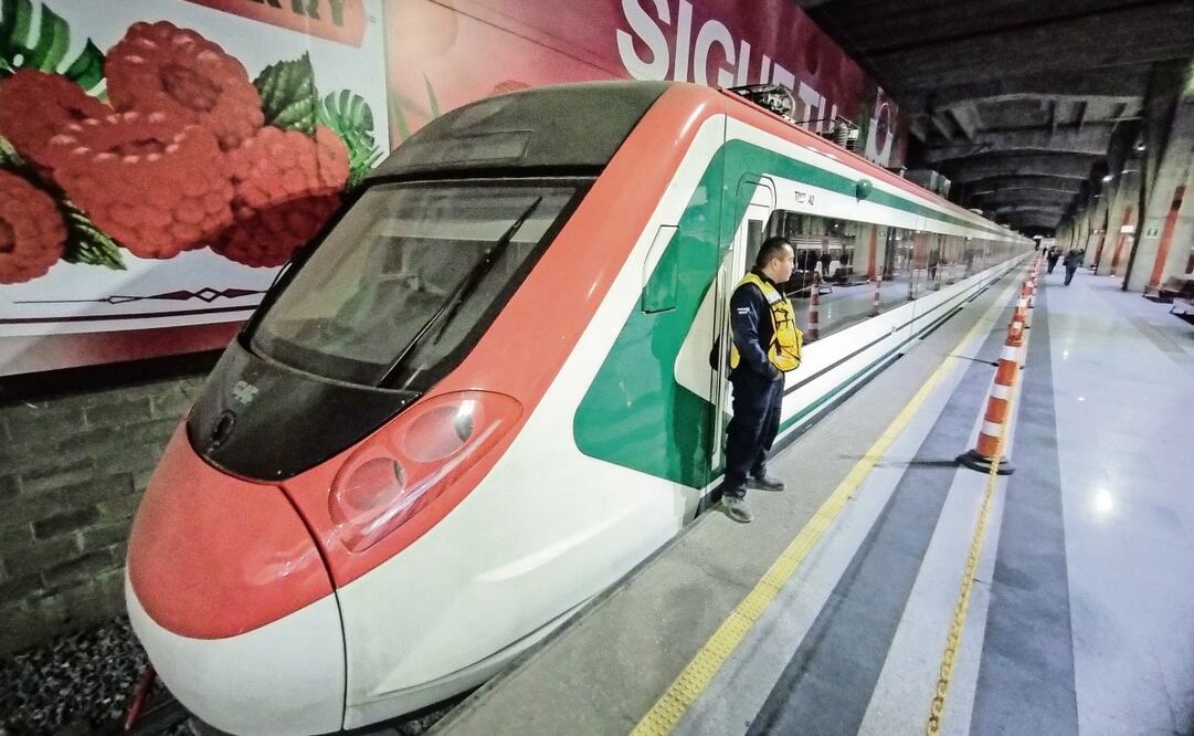 Tren que irá de Buenavista al AIFA ya se encuentra en el anden de la terminal del Suburbano. Foto: Archivo EL UNIVERSAL