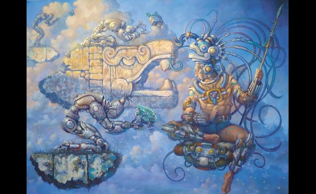 Foto: Ilustración sobre Ciencia ficción del artista Raúl Cruz, Racufri./ Especial