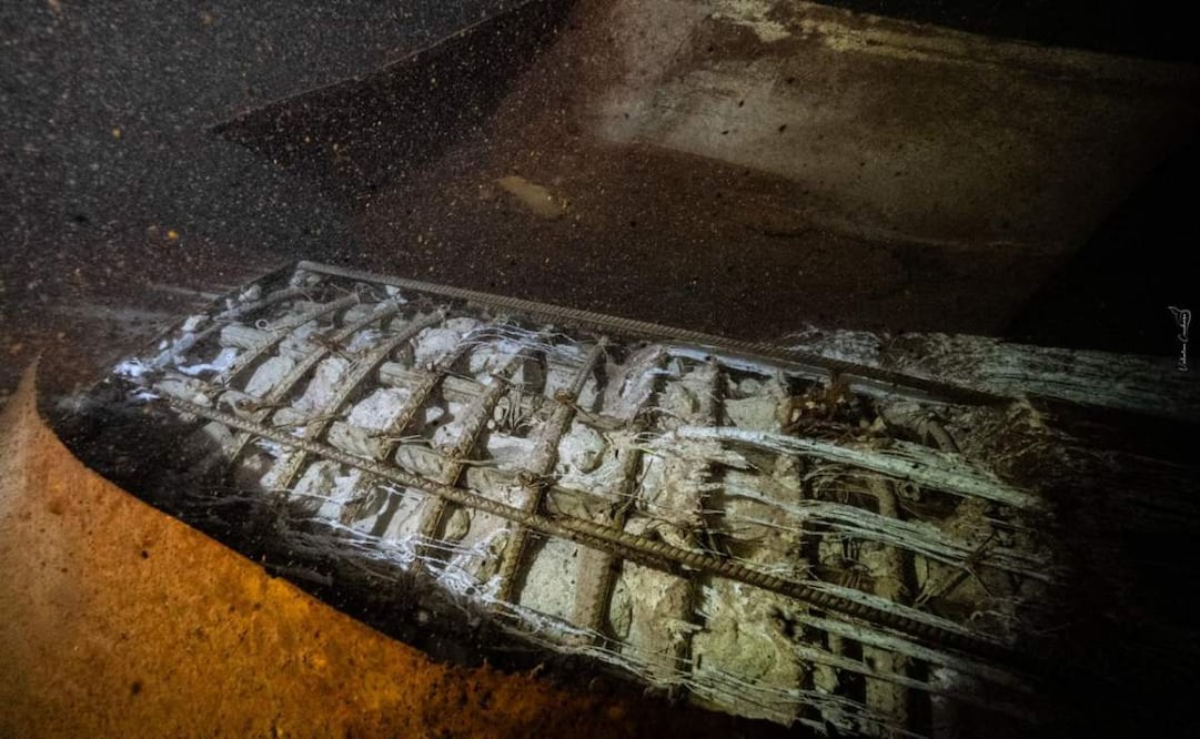 Columnas dañadas del Tren Maya contaminan acuíferos en el Tramo 5 Sur (20/01/2026). Foto: Selvame MX
