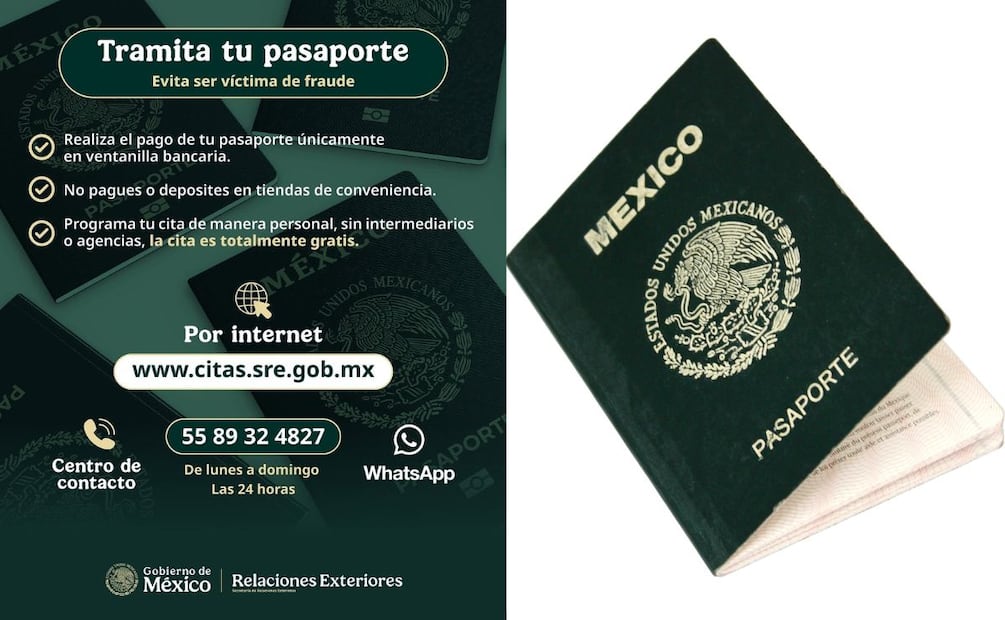 Evita fraudes en el trámite de tu pasaporte mexicano. Foto: @sremx