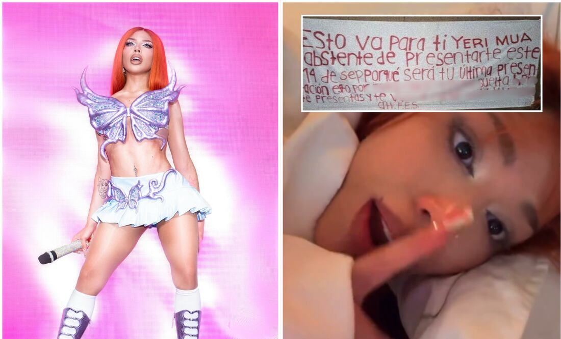 Yeri Mua recibe amenazas por presentación en Tijuana; pide intervención de la presidenta Sheinbaum. Foto: Captura de pantalla. Redes Sociales